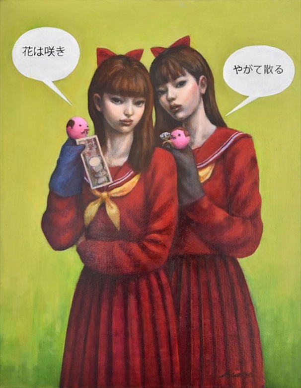 資本主義乙女 2024 パネルに油彩、テンペラ 53.0x41.0cm P10