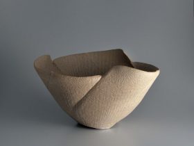 無名異 線紋 鉢 径43×高25㎝