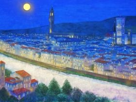 月明りの街 162×70㎝