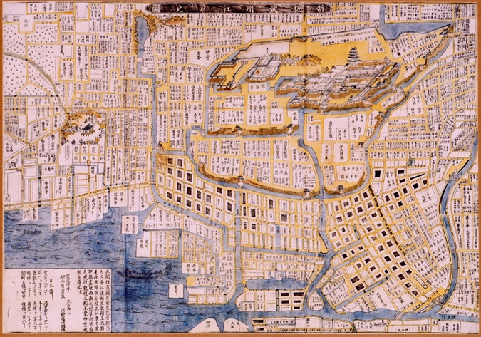 新板武州江戸之図 寛文4年（1664） 神戸市立博物館蔵（南波松太郎コレクション）