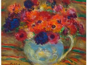 伊藤清永「花」（F8号）