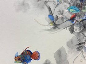 江間 江美 「呼応する」 S6 日本画