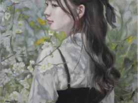 鈴木 那奈「夢見草」F6、油彩