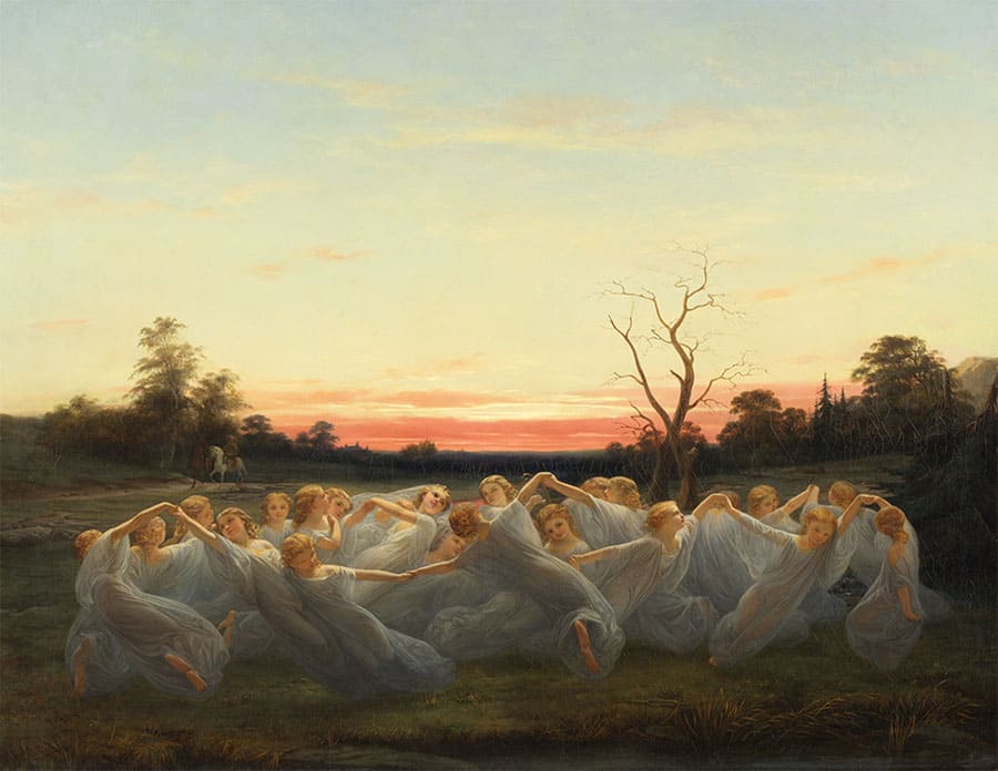 ニルス・ブロメール《草原の妖精たち》1850年 油彩、カンヴァス スウェーデン国立美術館蔵
Photo: Cecilia Heisser / Nationalmuseum