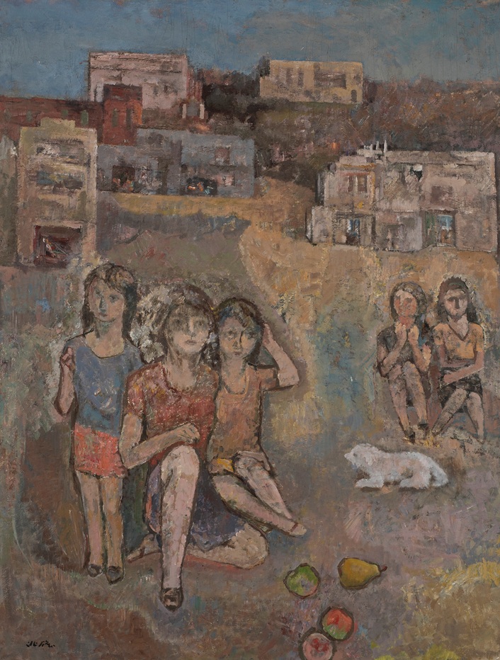 高橋北修《丘の上の街》1974年 当館蔵