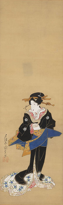 歌川国貞《立美人図》江戸時代　福田美術館蔵　通期展示