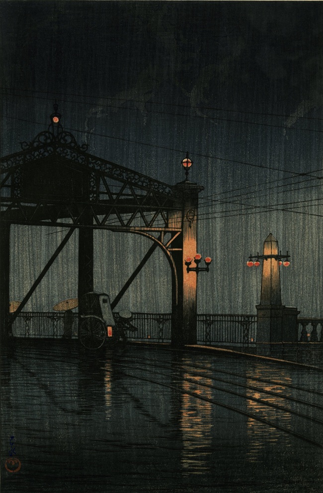 川瀬巴水《新大橋》大正15年