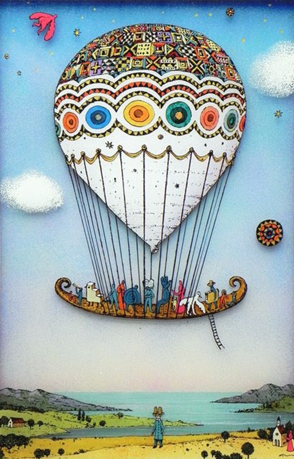 綿引明浩 Cielo 風の旅人 33.1×21.8cm クリアグラフ 2025年