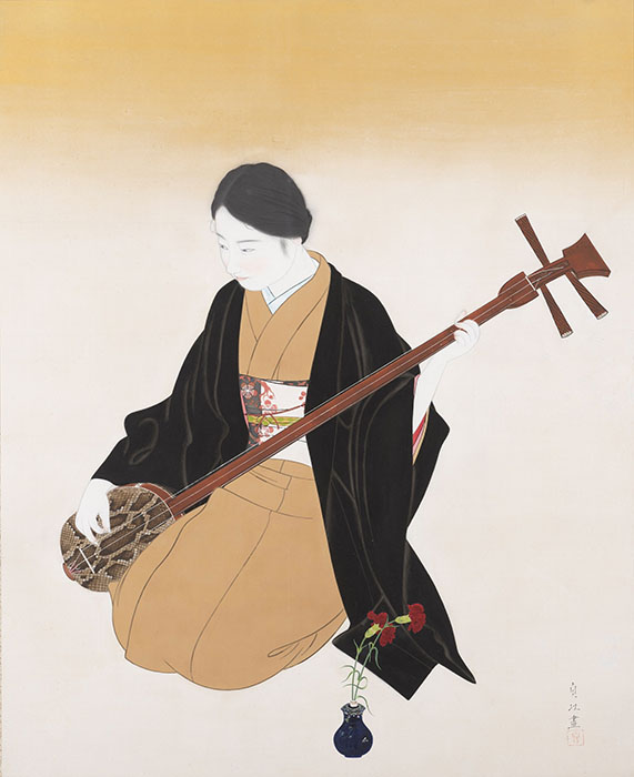 中村貞以《蛇皮線》1933年　福田美術館蔵　通期展示