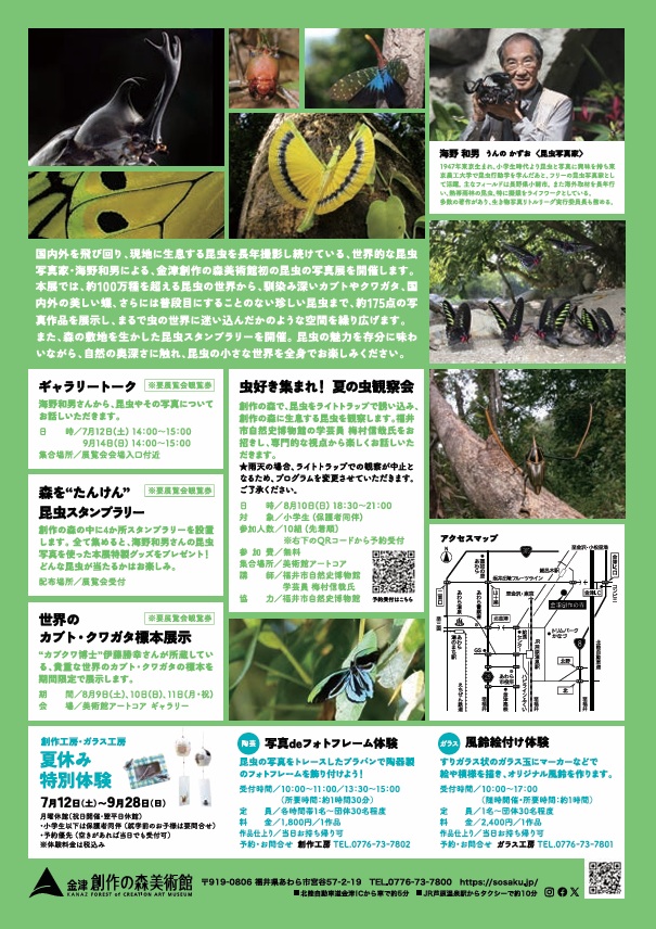 「海野和男 昆虫写真展 ふしぎ昆虫ビッグワールド」金津創作の森美術館