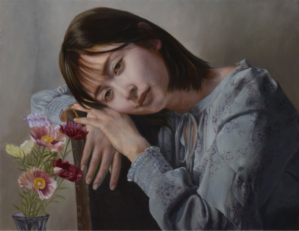 岡 啓介「奇跡を信じるなら」</span><br />F6、油彩