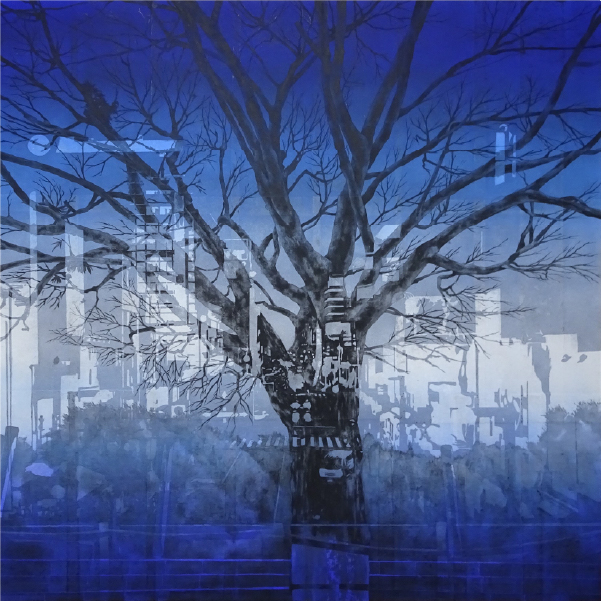 近藤 守「共存」40S、紙本、岩絵具