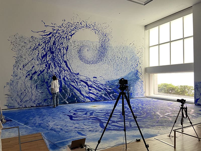 神奈川県立近代美術館 葉山での新作制作風景　2024年