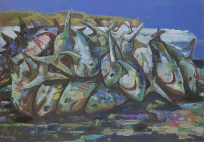 福沢一郎《鮫》1950年 富岡市立美術博物館・福沢一郎記念美術館蔵