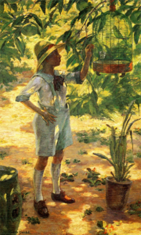 鳥と子供 山口亮一
1921(大正10)佐賀県立美術館