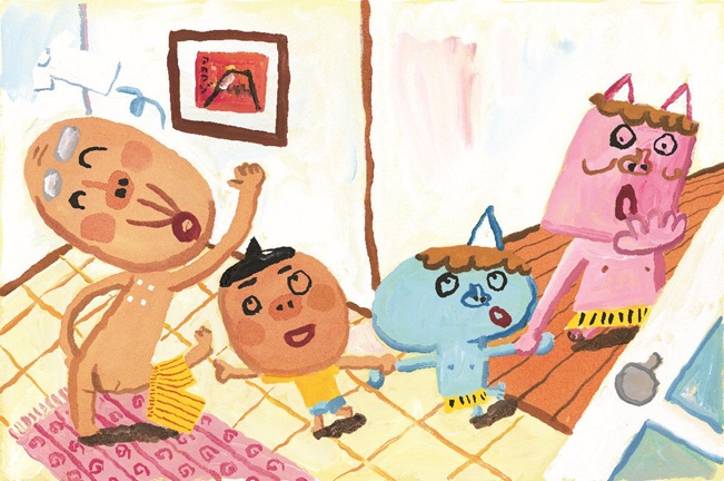 「いいからいいから」原画　2006年　絵本館　(c)長谷川義史