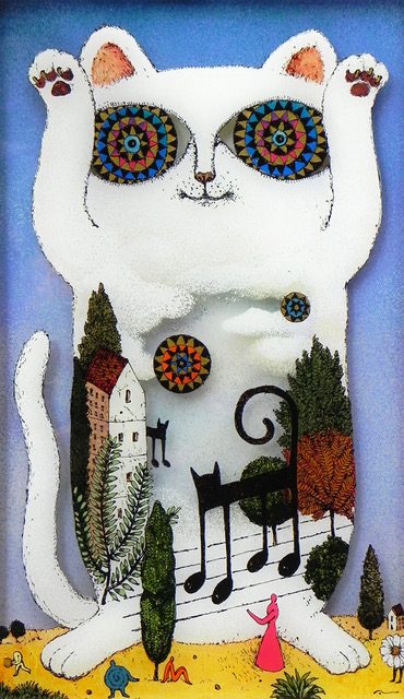 綿引明浩

ゆめねこ　音符で遊ぶ

30×18cm

クリアグラフ

2025年