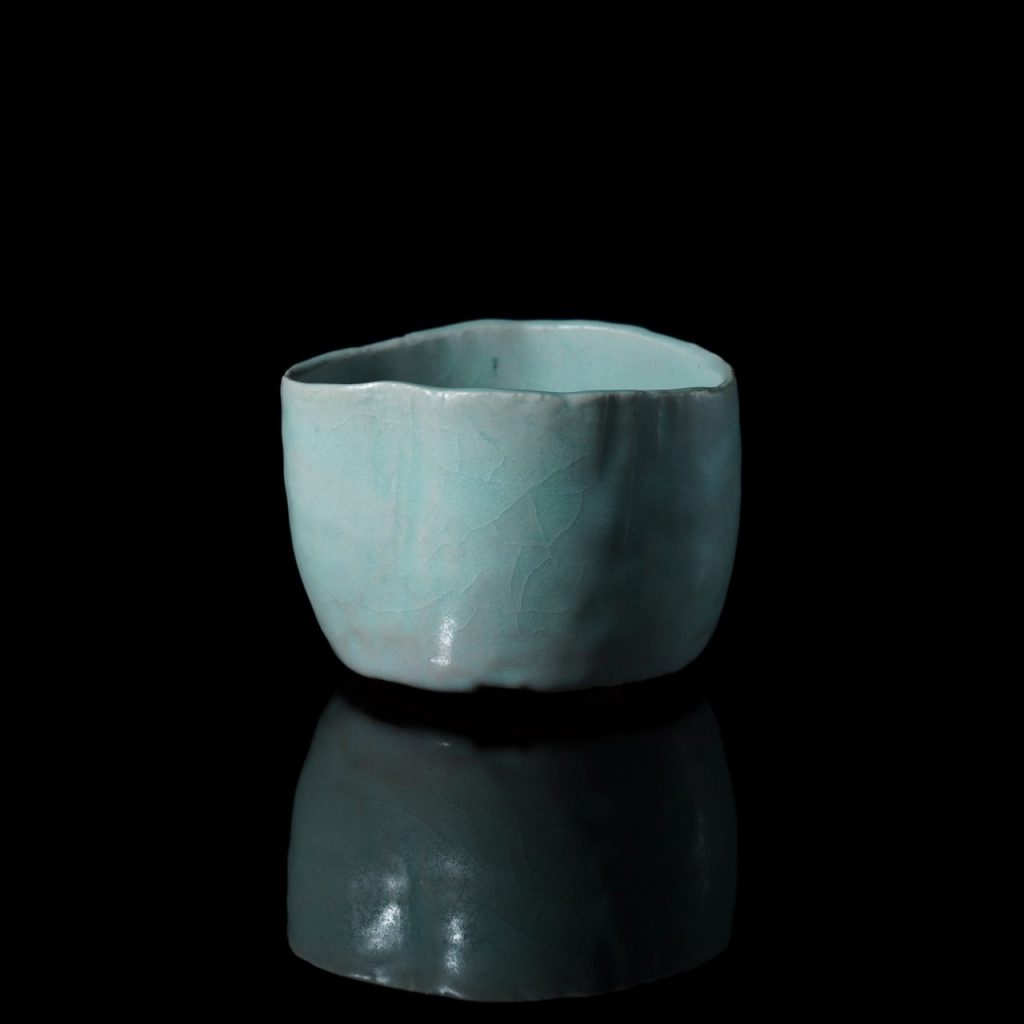 粉紅天青瓷茶盌 112×105×79㎜