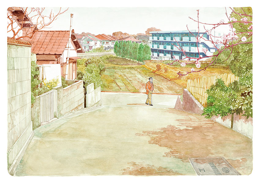 谷口ジロー《『歩くひと』第３話「町に出かける」原画》1990 年 一般財団法人パピエ蔵
©PAPIER/Jiro Taniguchi