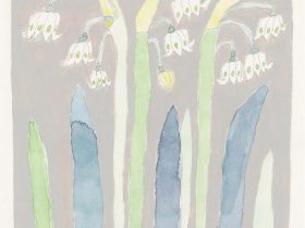 「スノーフレーク」 38×28cm 水彩ガッシュ、アクリル