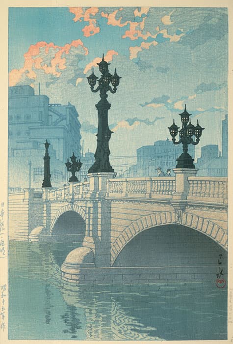 川瀬巴水《日本橋(夜明)》東海道風景選集 1940(昭和15)年 版元・渡邊木版美術画舗蔵