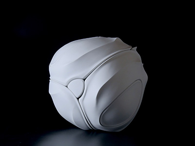 「Rebooting-010」W290×D290×H270mm 白磁