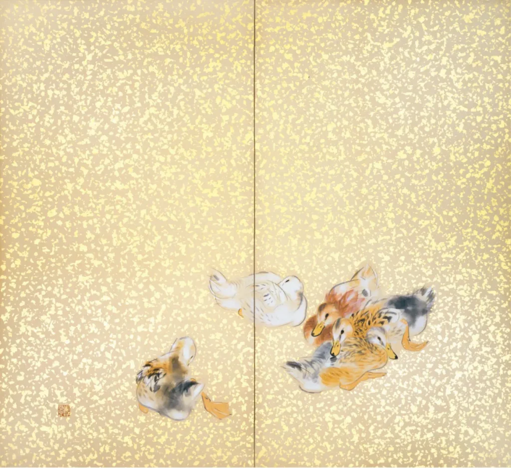 《若き家鴨》1937年 紙本着色 京都国立近代美術館【前期展示】