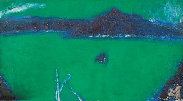 三岸節子《摩周湖》1965(昭40和)年　北海道立近代美術館蔵　©MIGISHI