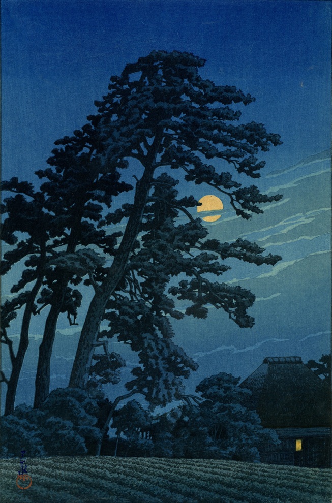川瀬巴水《馬込の月》『東京二十景』昭和5年