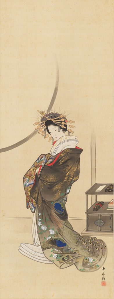 今尾景年《伎芸天図》明治時代　福田美術館蔵　通期展示