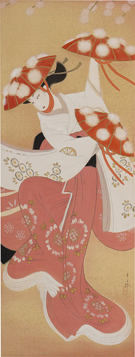 大林千萬樹《花笠踊り》大正～昭和時代　福田美術館蔵　通期展示