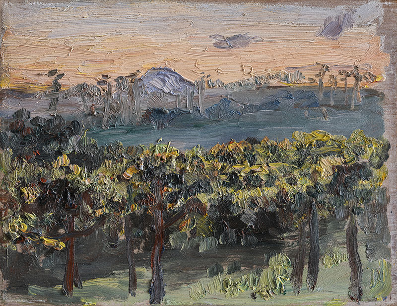 黒田清輝《夕の梨畑》1919 年 東京国立博物館蔵