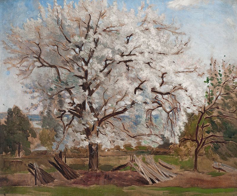 カール＝フレードリック・ヒル《花咲くリンゴの木》1877年　油彩、カンヴァス　スウェーデン国立美術館蔵
Photo: Erik Cornelius / Nationalmuseum
