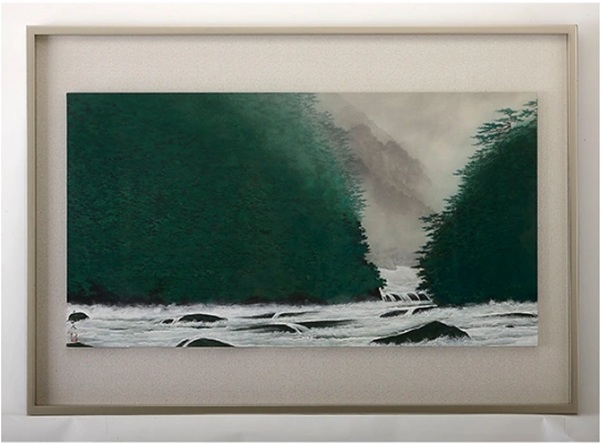 「翠なす山河」(縦47×横88cm)