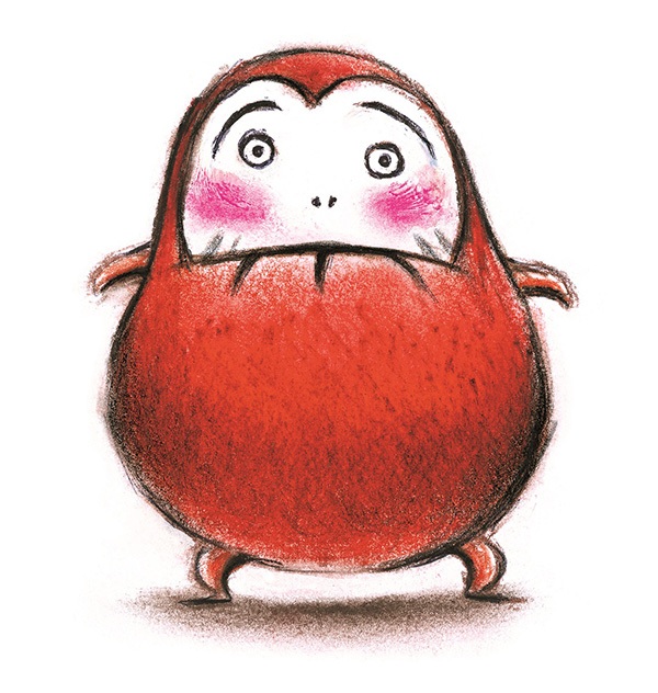 かがくいひろし《『だるまさんが』表紙原画》2007年　©Hiroshi Kagakui／Bronze Publishing Inc.