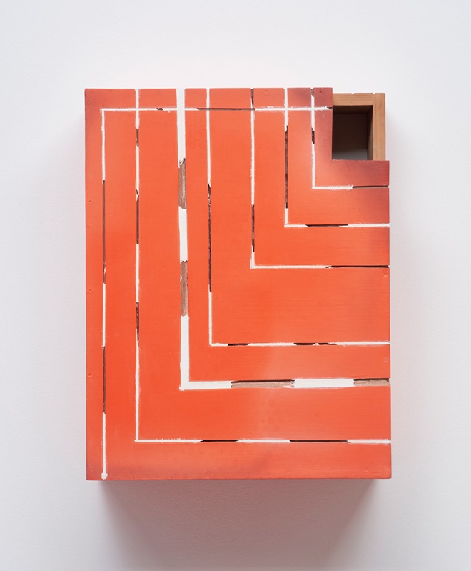 界境端 Realm of Bordered Edges 1997 wood, acrylic 77.0 x 55.0 cm ©Kishio Suga