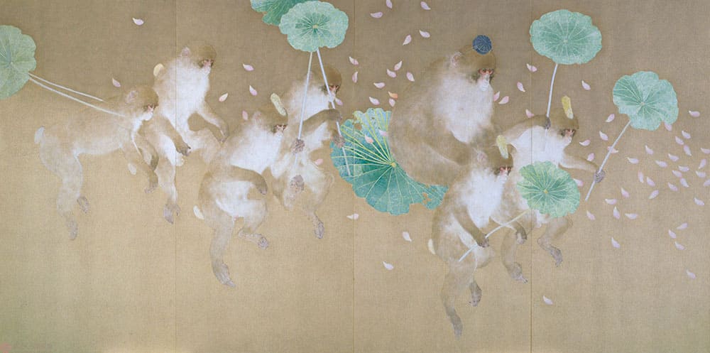 竹内浩一《戯画猿来迎》2003年