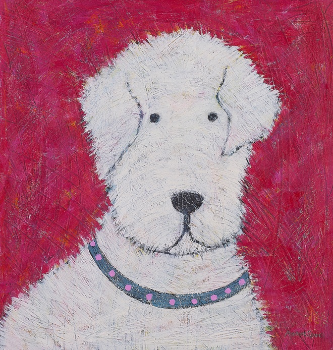 「アルフィ」</span><br />油彩、30.5×29.5cm