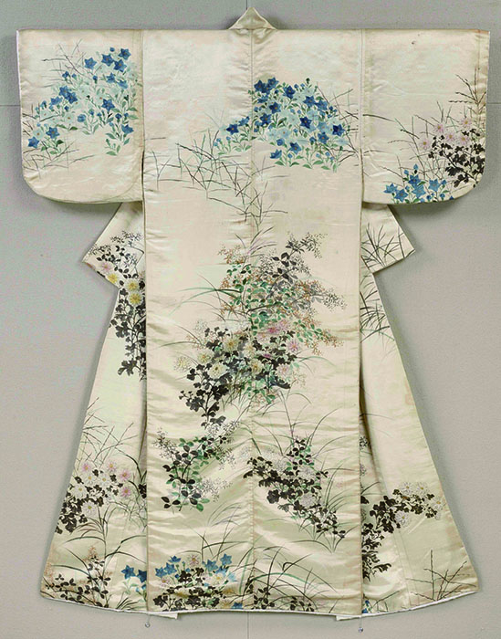 「絖地秋草模様描絵小袖」 伝尾形光琳