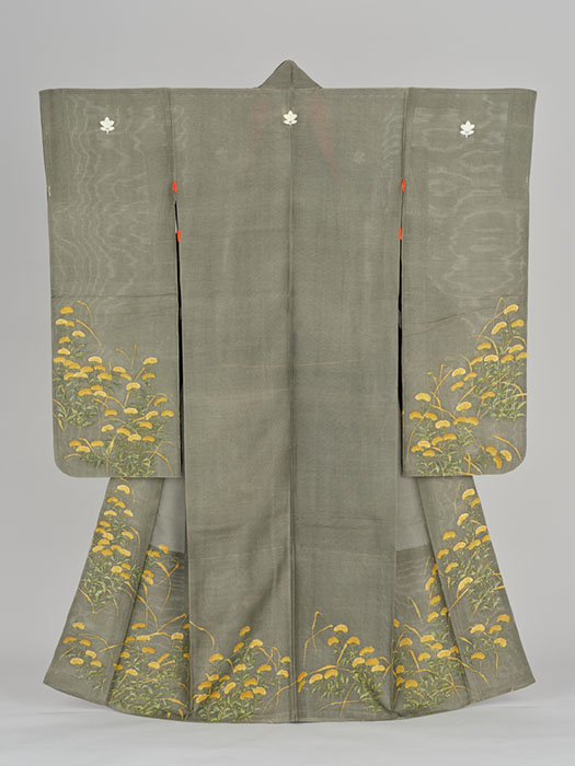 女郎花模様振袖　国立歴史民俗博物館蔵　野村正治郎衣裳コレクション