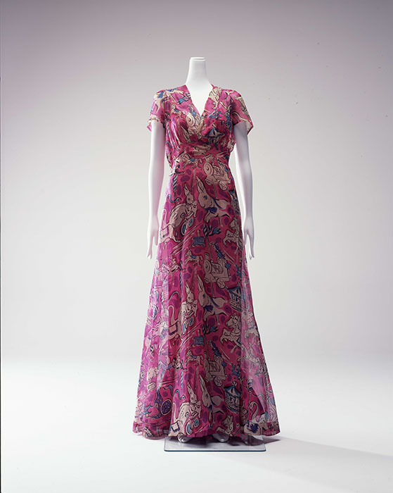 エルザ・スキャパレッリ《イヴニング・ドレス「サーカス・コレクション」》　1938年　島根県立石見美術館　前期展示