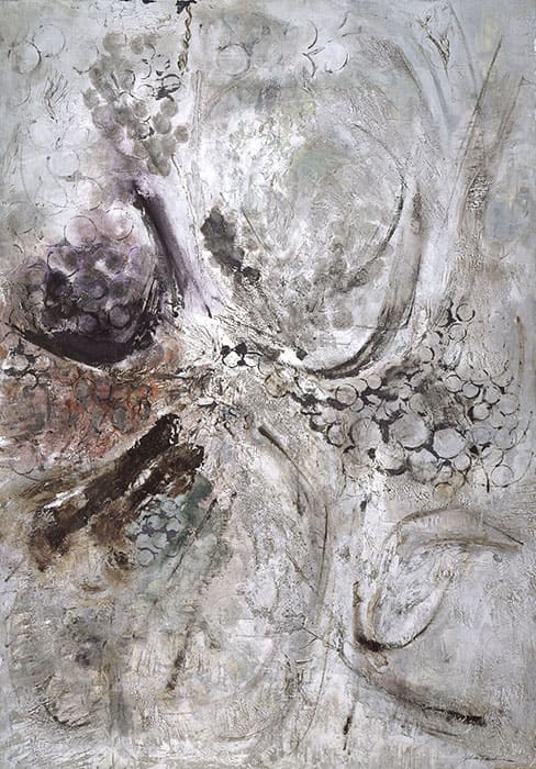 福島秀子 《ホワイトノイズ》 1959年　油彩・カンヴァス　130.5×92.0cm　栃木県立美術館蔵