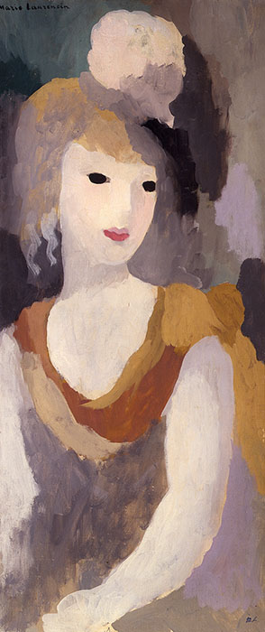 マリー・ローランサン　《帽子をかぶった少女》　1924年頃