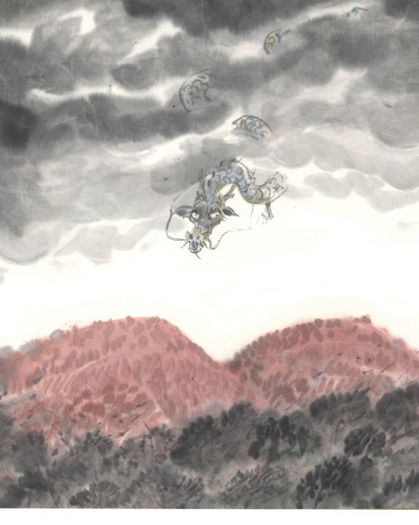 五十嵐晃　「朝焼けの龍」