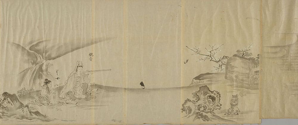 《麻布一本松狩野家資料》より「滑稽仏画」（部分）　江戸時代・19世紀　東京藝術大学蔵