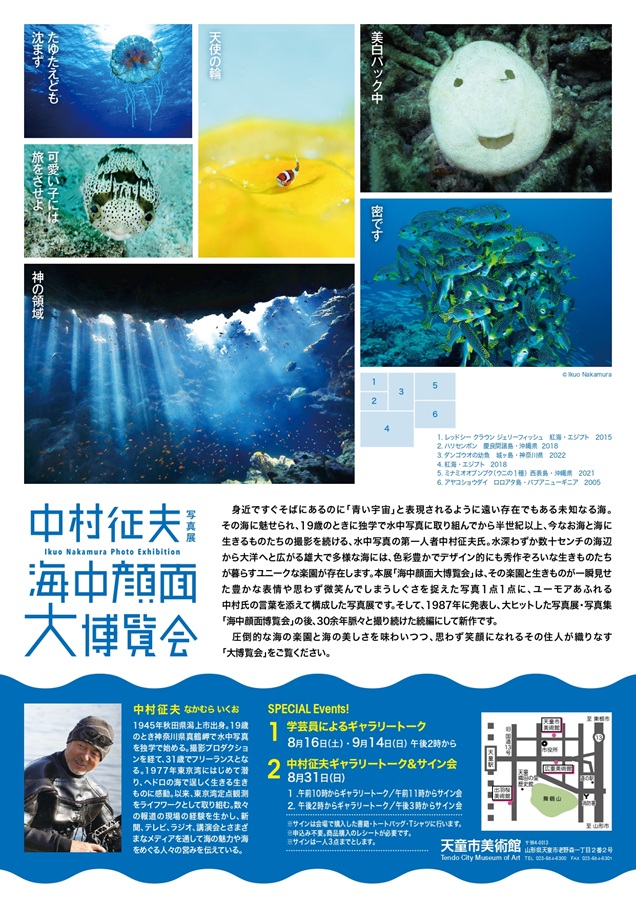 中村征夫 「海中顔面大博覧会」天童市美術館