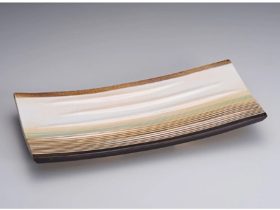 「線文長方皿」 （縦17.5×横36.5×高さ5cm）