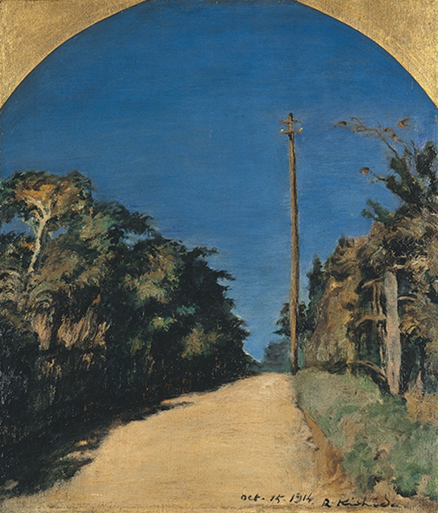 岸田劉生《道と電信柱》メナード美術館蔵