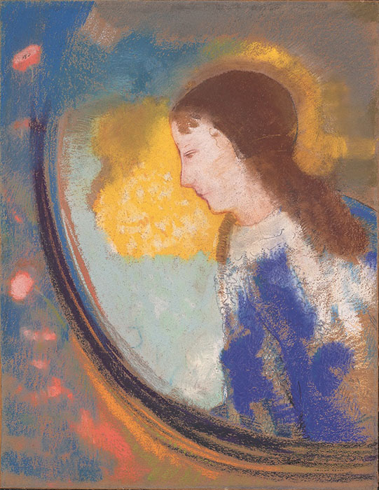 オディロン・ルドン《丸い光の中の子供》1900年頃 新潟市美術館蔵