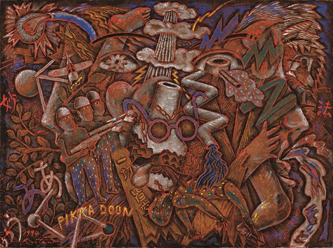 「ノン・ディメンティカーレ（忘れないで）」
1994年　ミクストメディア　200号（1940×2590）